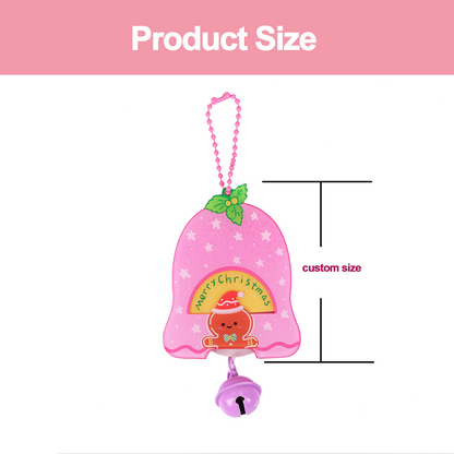 Custom Acrylic bell rotating keychain