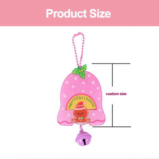Custom Acrylic bell rotating keychain