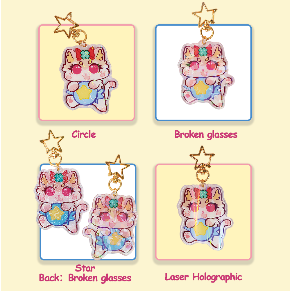 Custom Acrylic Holographic Keychain