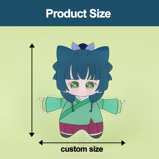 Custom Acrylic eye-closed movable figure standee