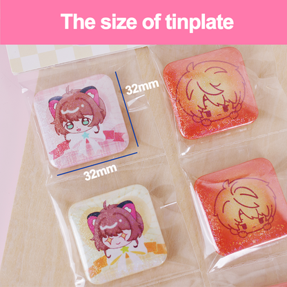 Custom Tearable imitation candy bag badge