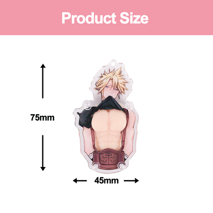 Custom Acrylic silicone muscle keychain