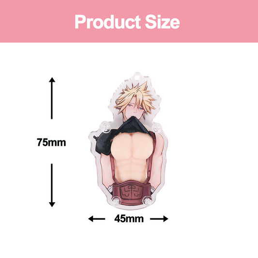 Custom Acrylic silicone muscle keychain