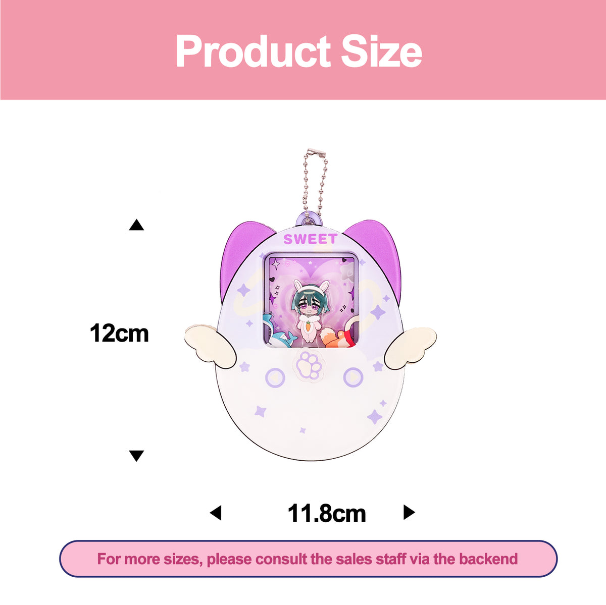 Custom Tamagotchi  Acrylic  Rotating Dress-up Charm
