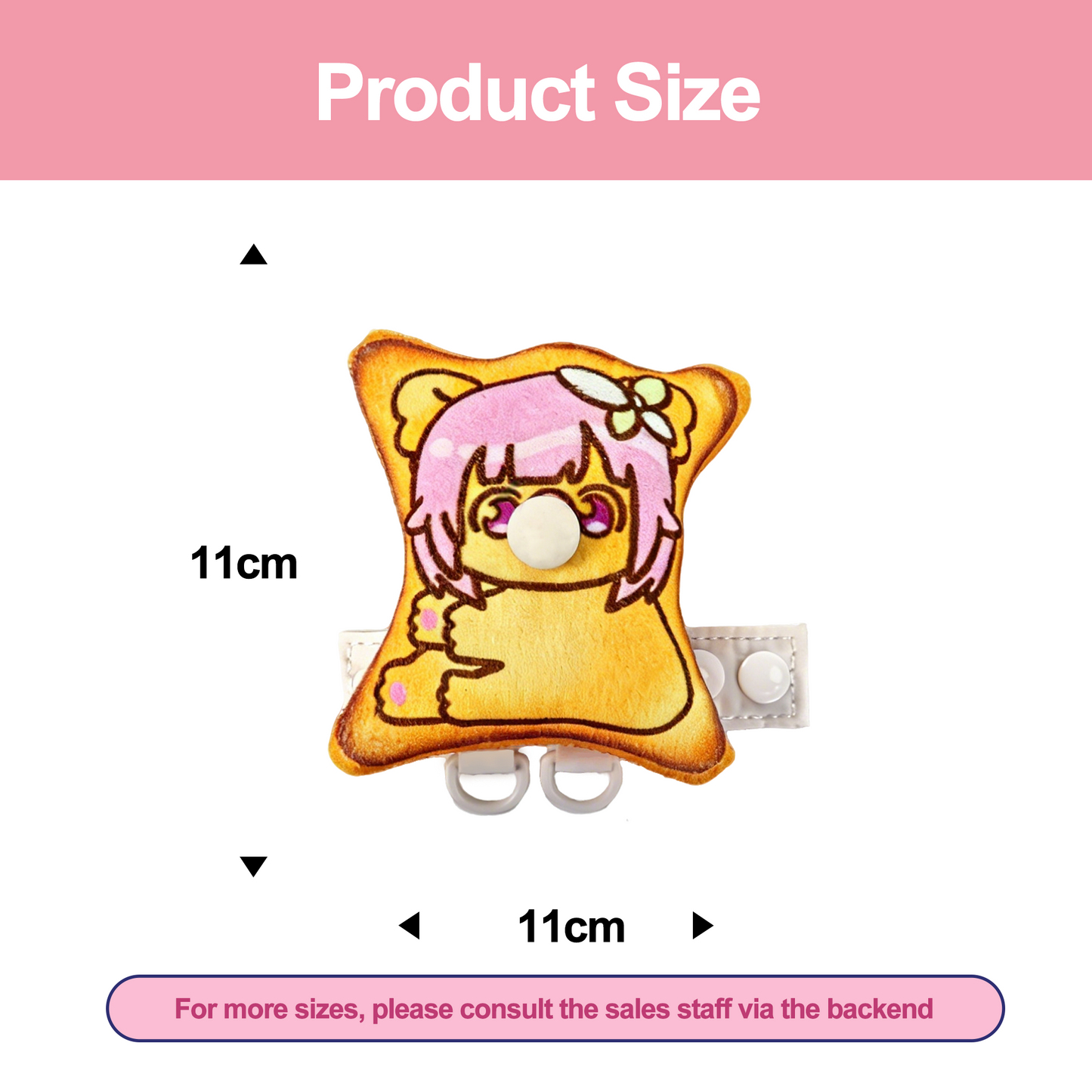 Custom Mini Pillow Bag Charm Buckle