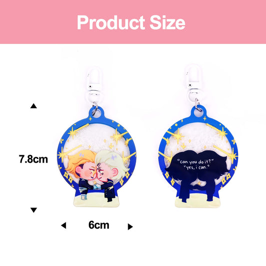 Custom Snow globe keychain