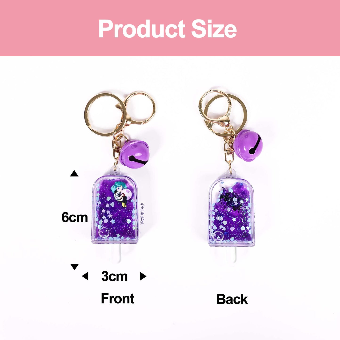 Custom Liquid popsicle keychain