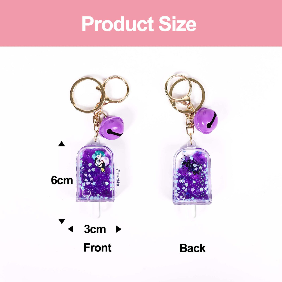 Custom Liquid popsicle keychain