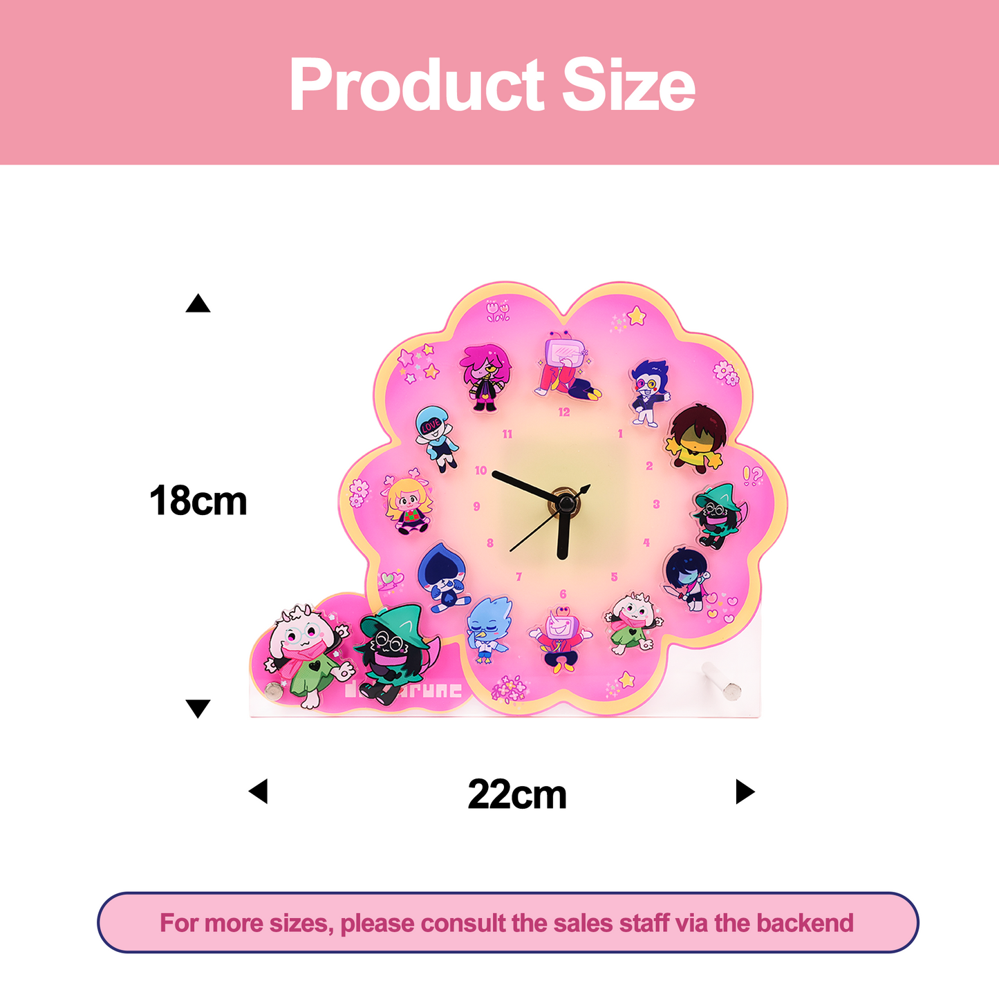 Custom Acrylic magnetic clock standee