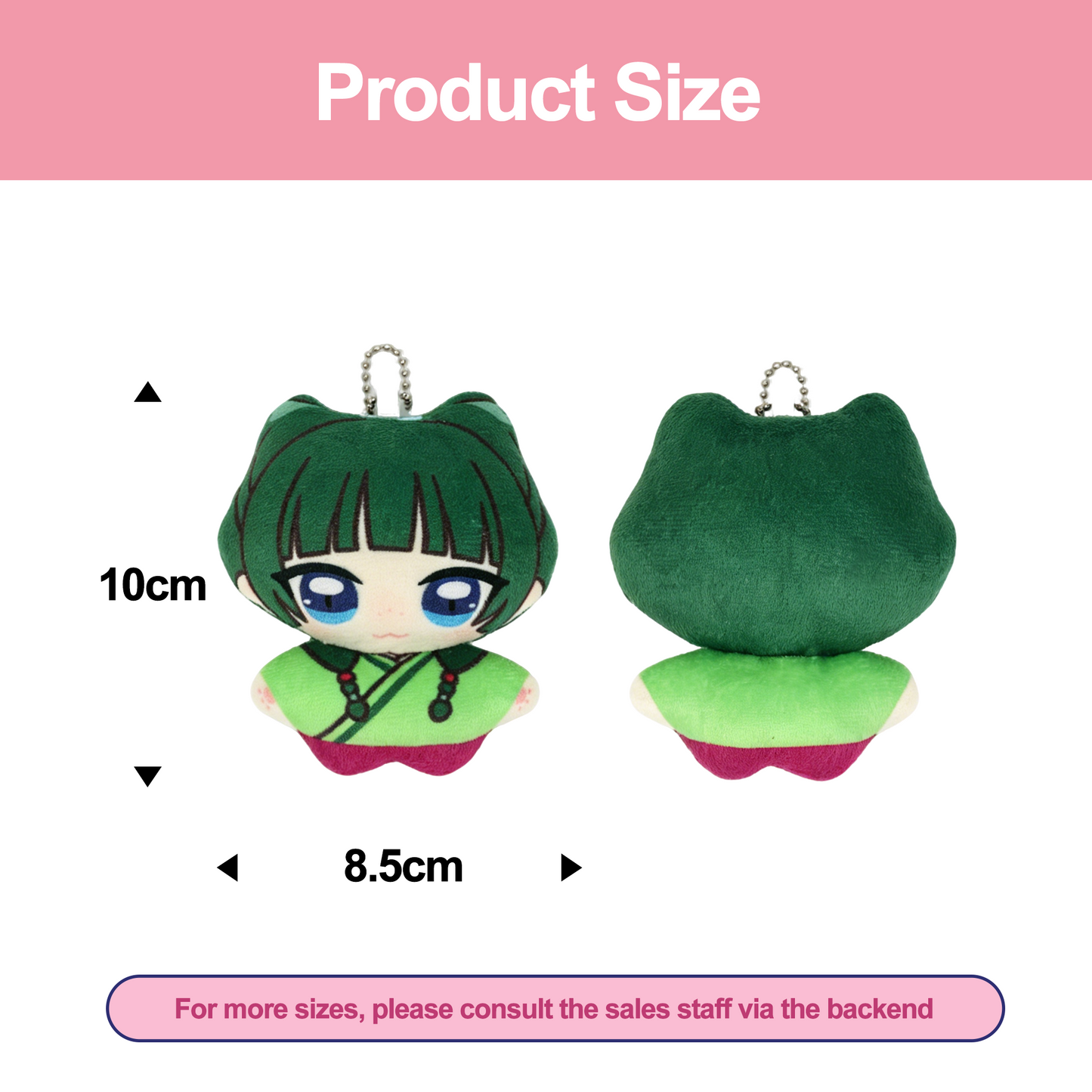 Custom Cat Ear Starfish Shape Plush Keychain