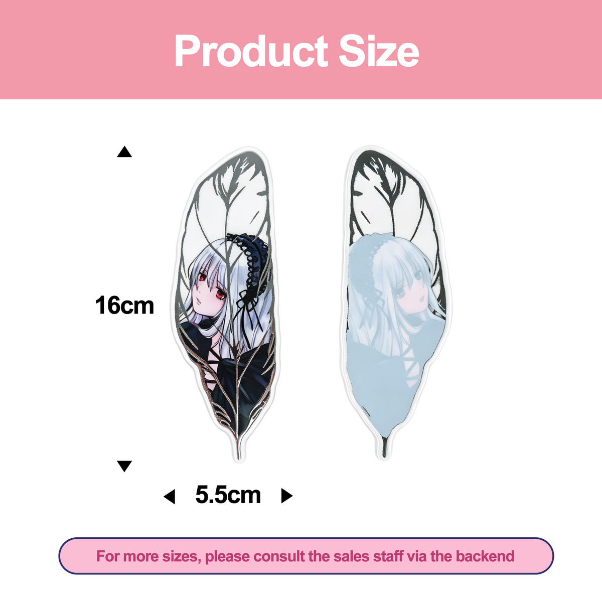 Custom PVC feather bookmark