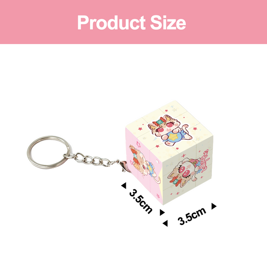 Custom mini Rubik's Cube keychain