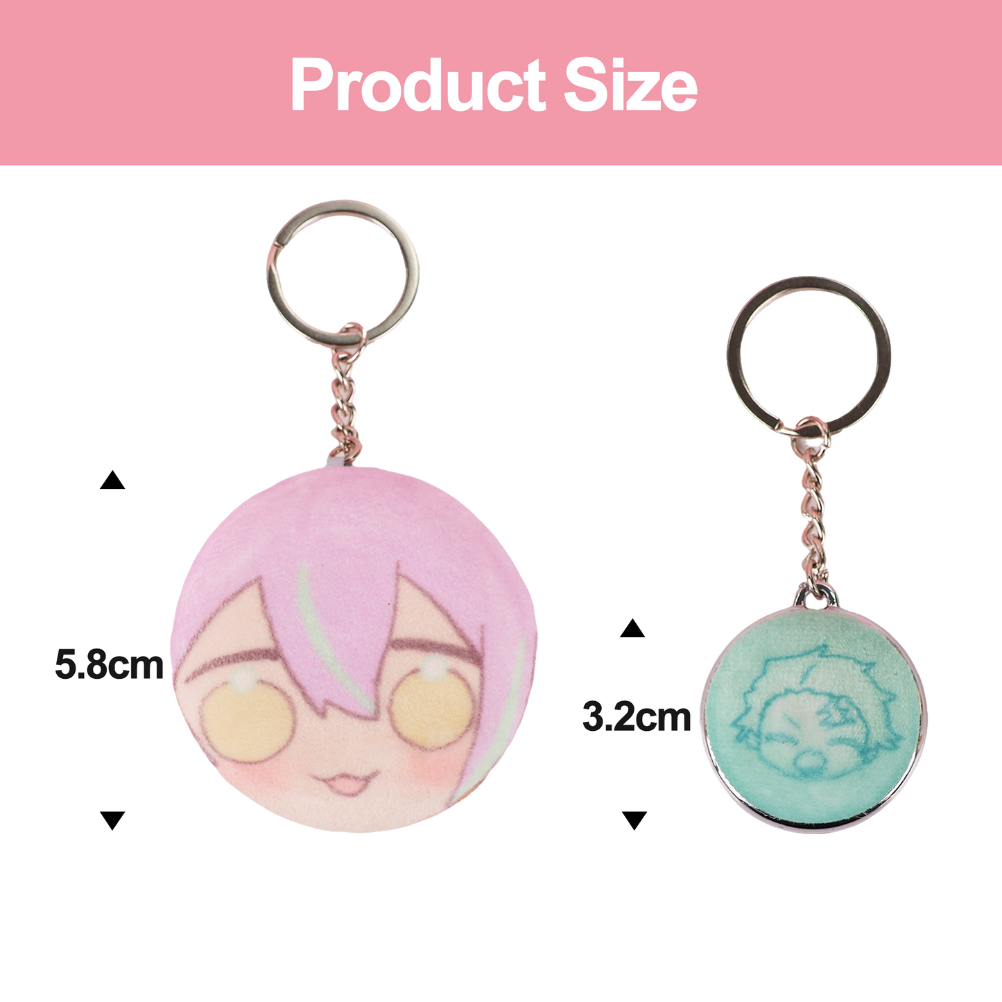 Custom Double-sided plush keychain