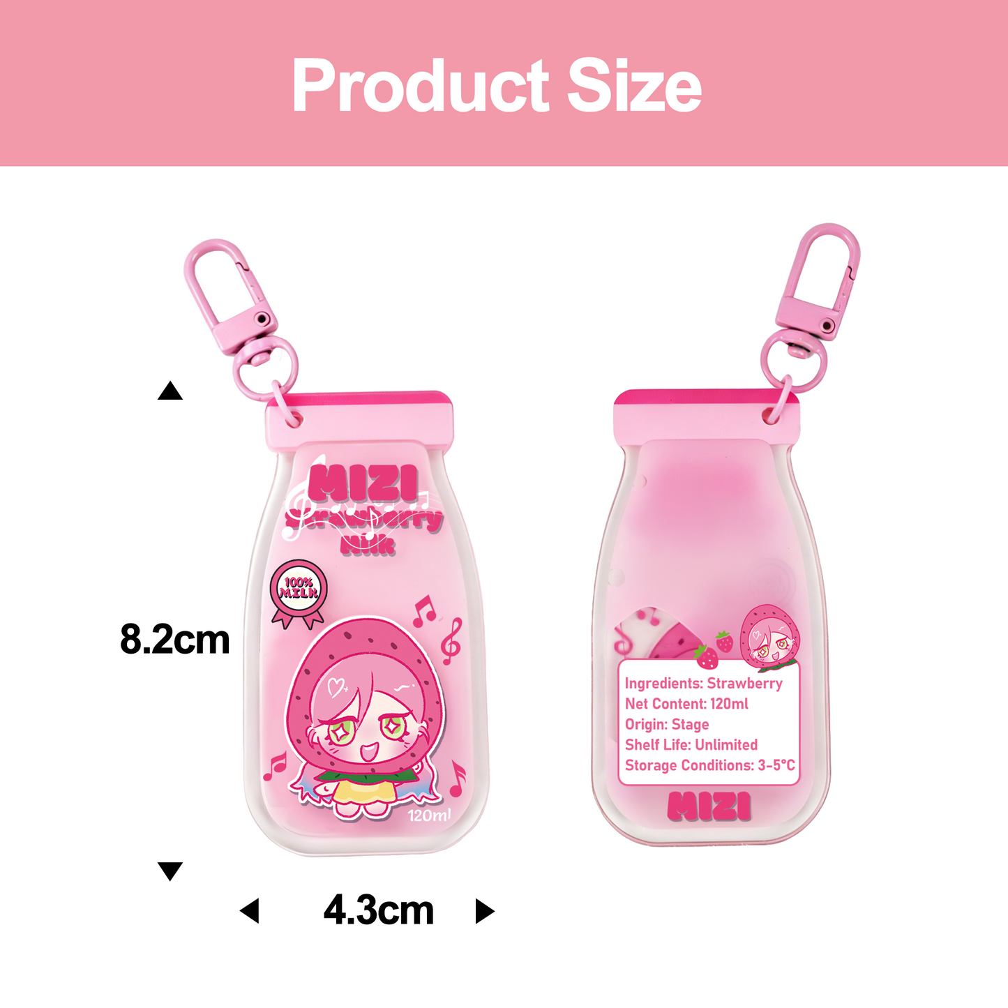 Custom Acrylic Oil-Filled Milk Bottle keychain