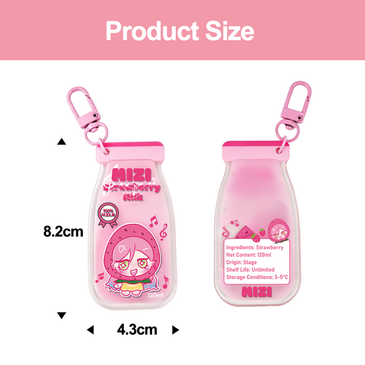 Custom Acrylic Oil-Filled Milk Bottle keychain