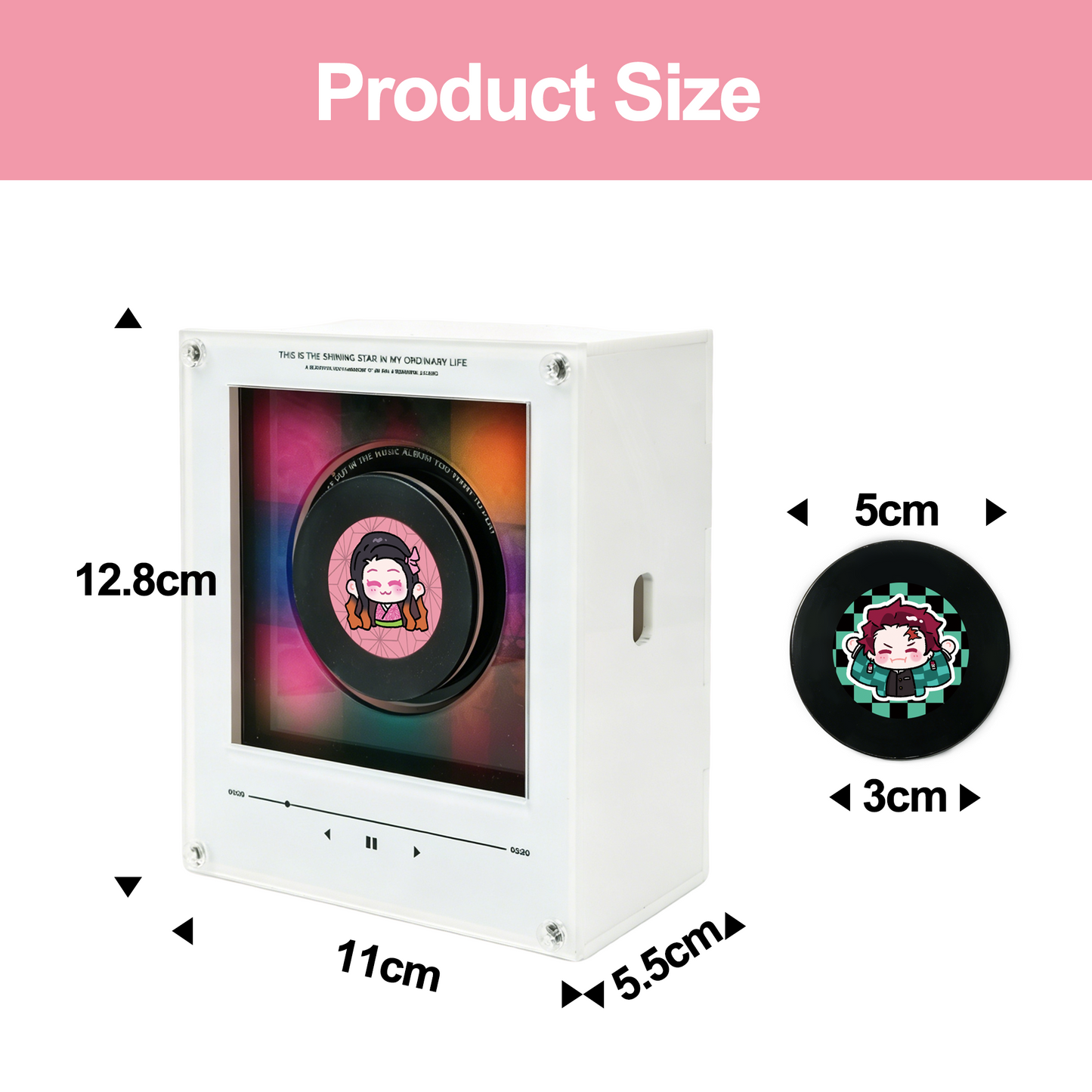 Custom NFC Rotating CD Night Light Fridge Magnet