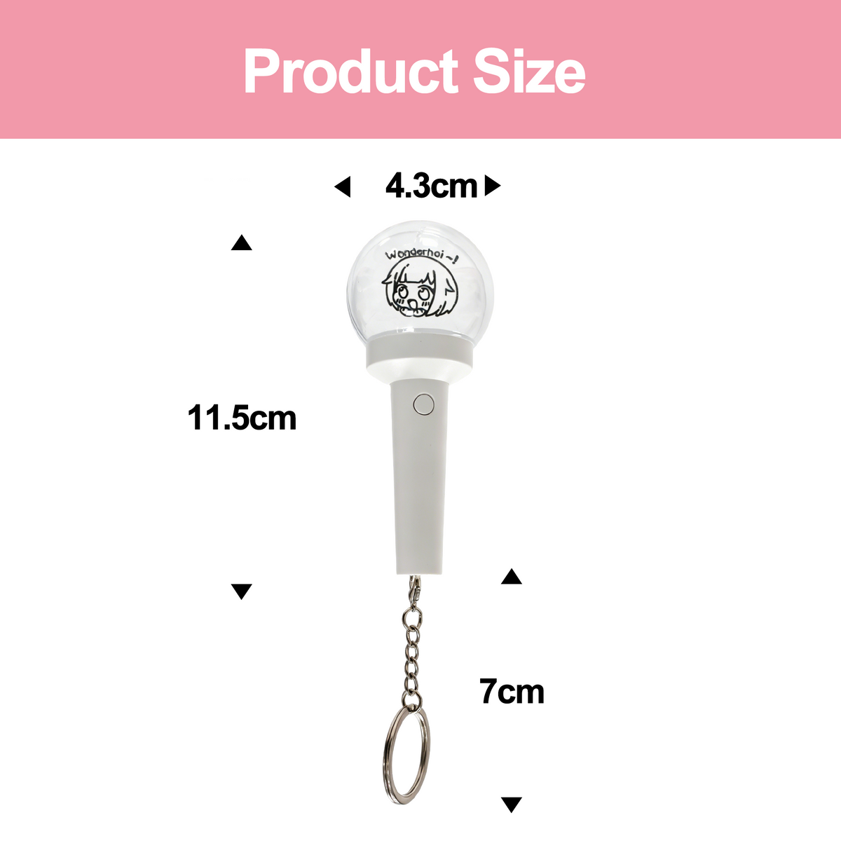Custom mini light stick charm