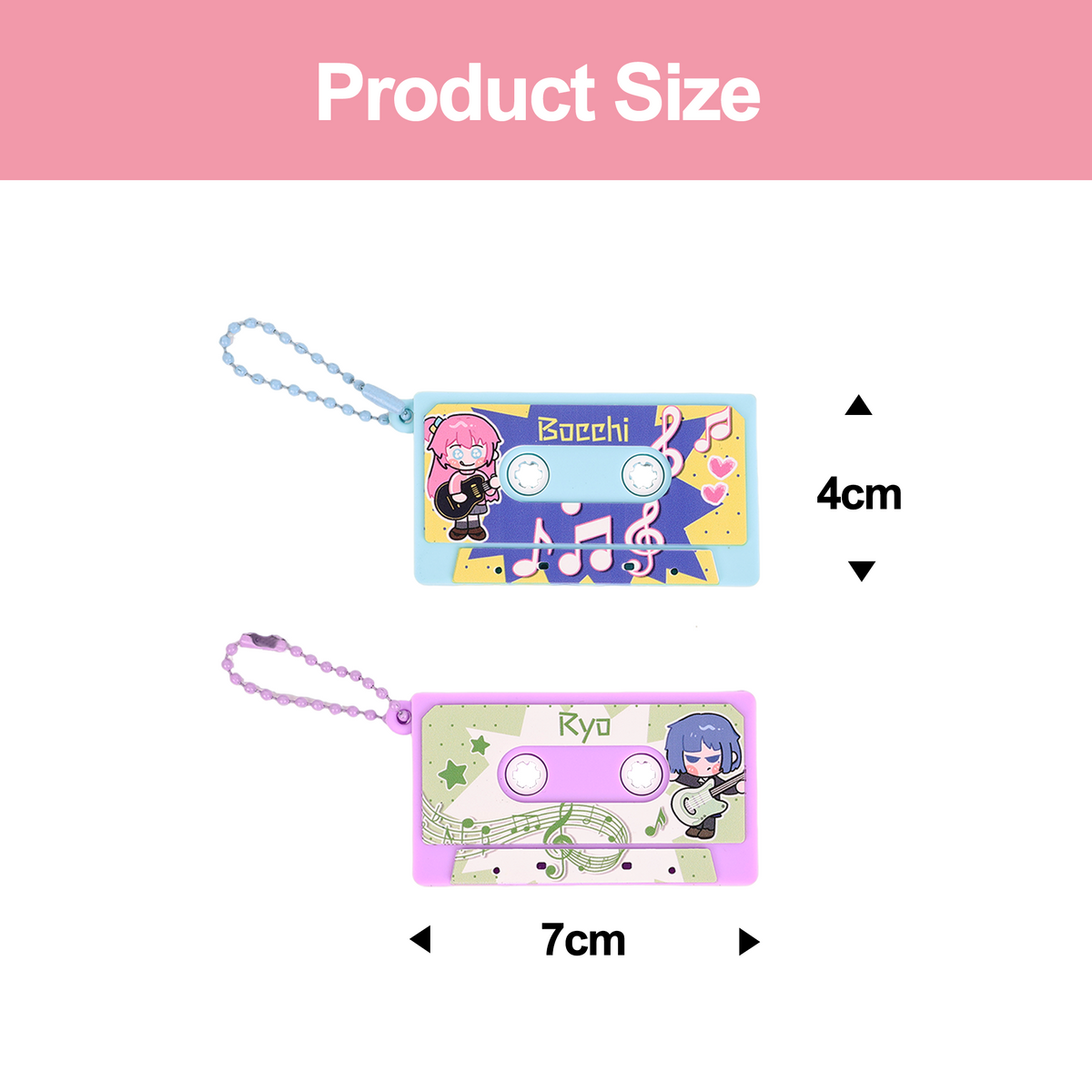 Custom Cassette Tape Keychain