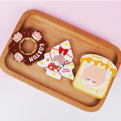 Customized cartoon wooden relief refrigerator stickers