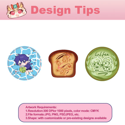 Custom Toast/Cup clicker Fidget keychain