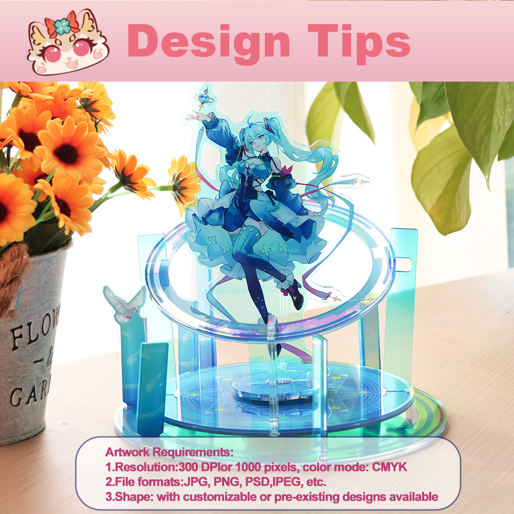 Custom Holographic Acrylic Spinning Standee