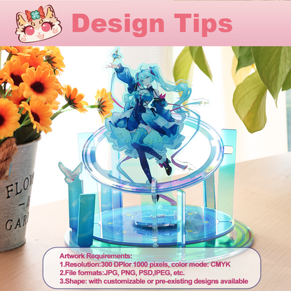 Custom Holographic Acrylic Spinning Standee