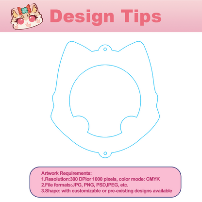 Custom  Badge Protector Keychain