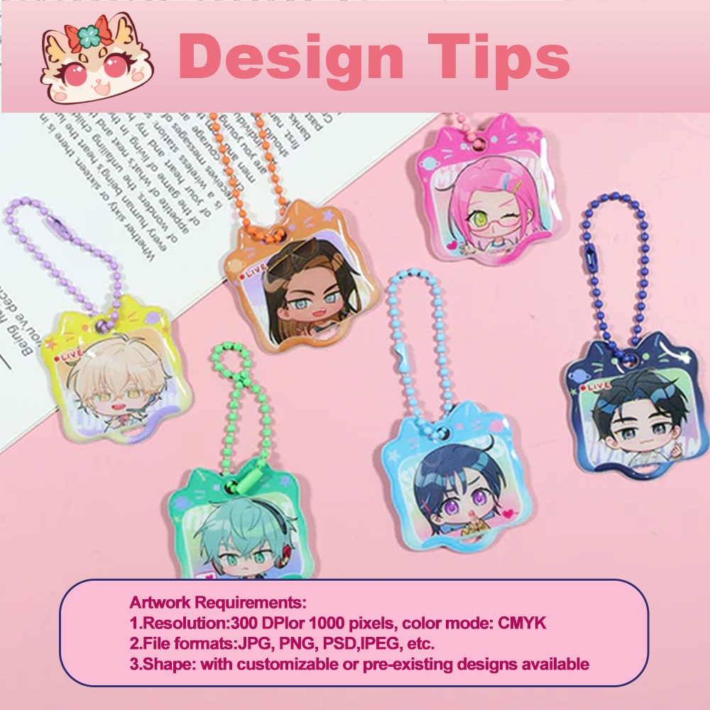 Custom puffy keychain