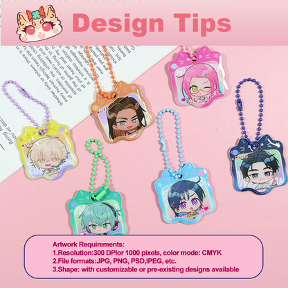 Custom puffy keychain