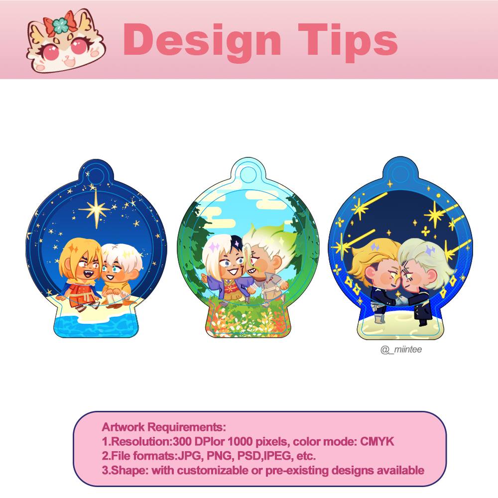 Custom Snow globe keychain