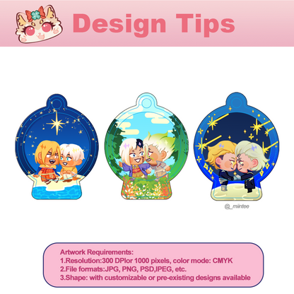 Custom Snow globe keychain