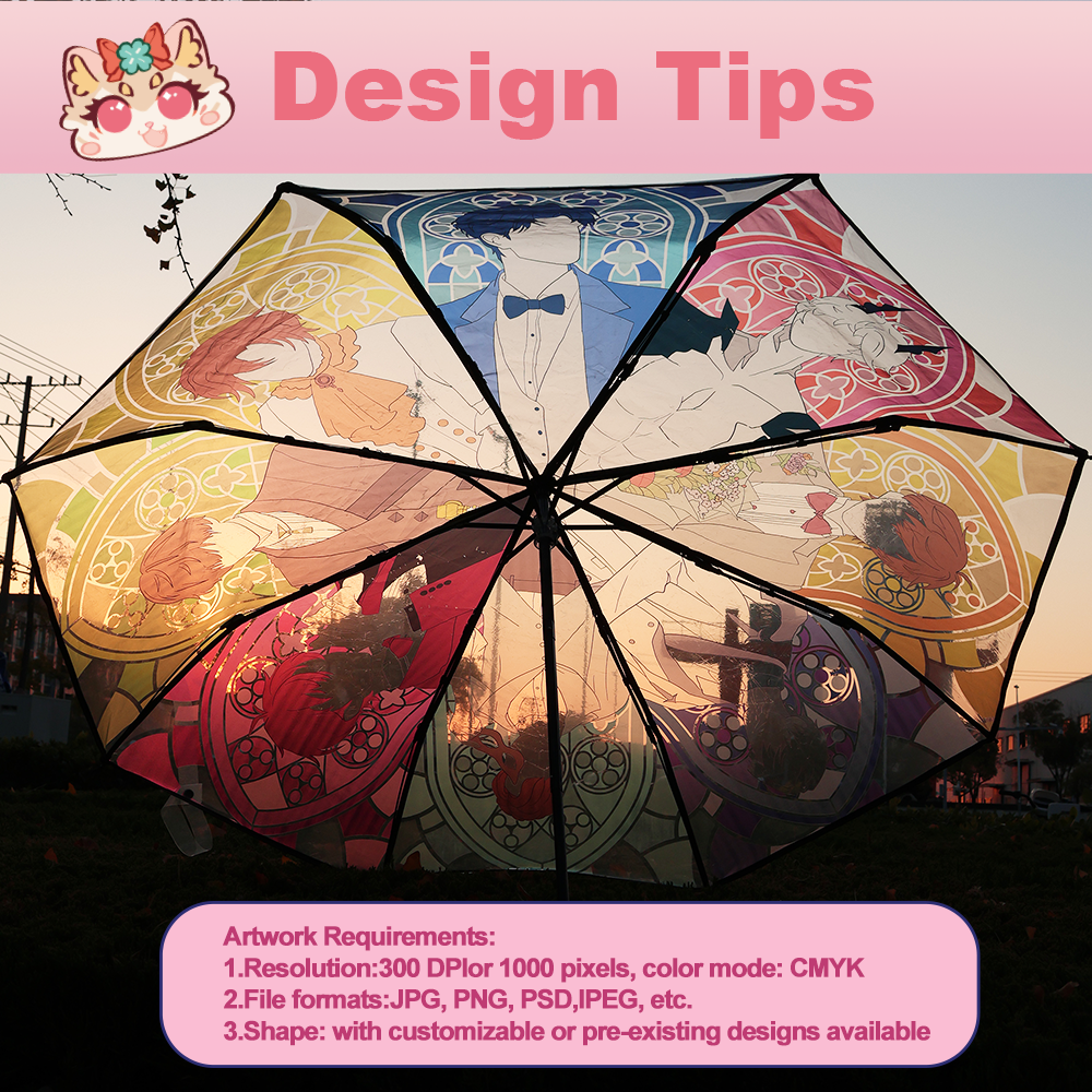 Custom Transparent color window umbrella