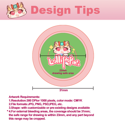 Custom Pill Button pin