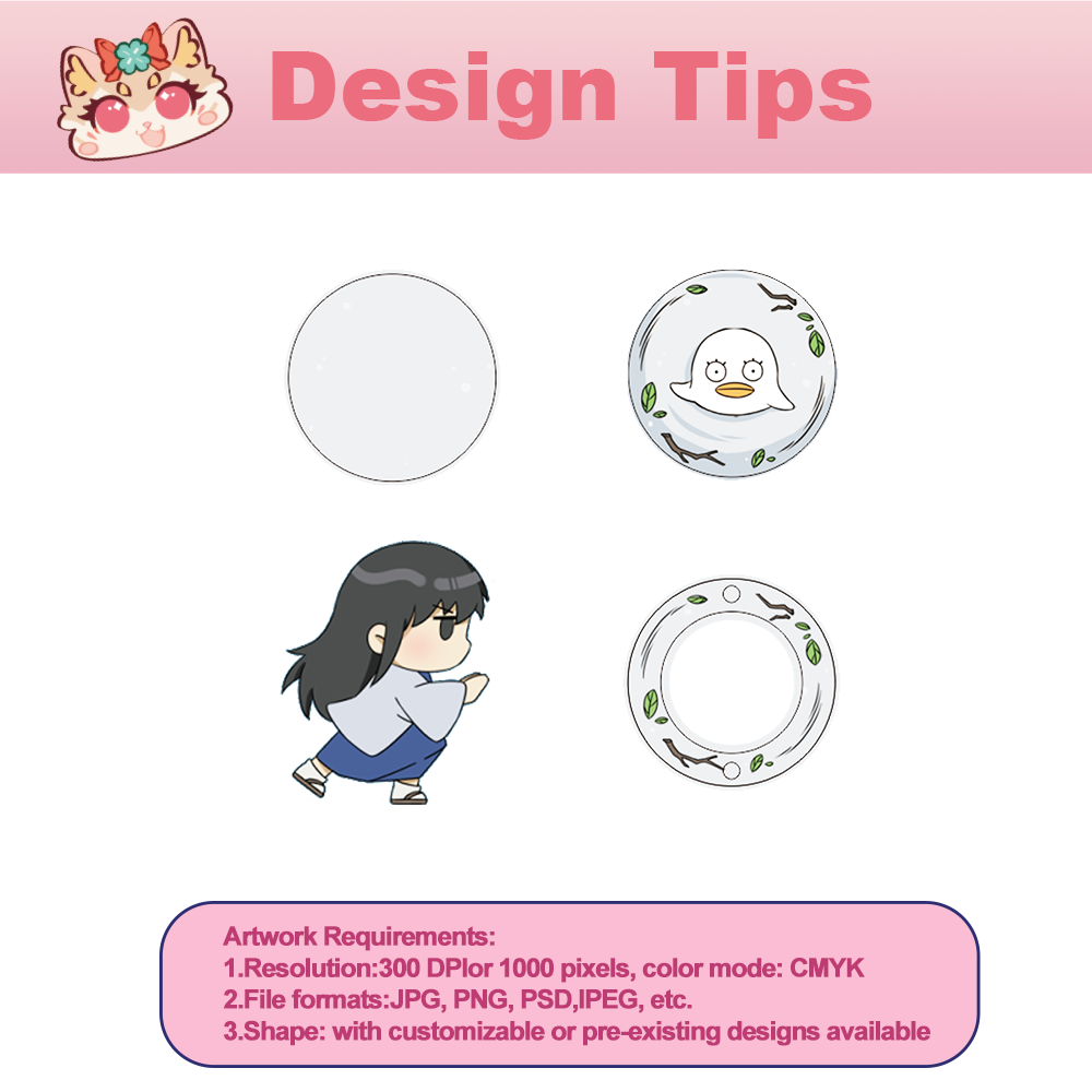 Custom Rotating Acrylic Badge Storage Charm