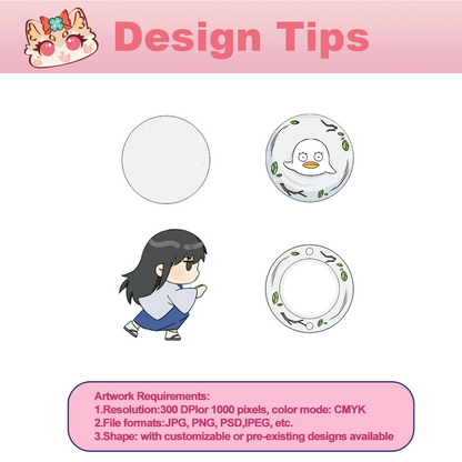 Custom Rotating Acrylic Badge Storage Charm