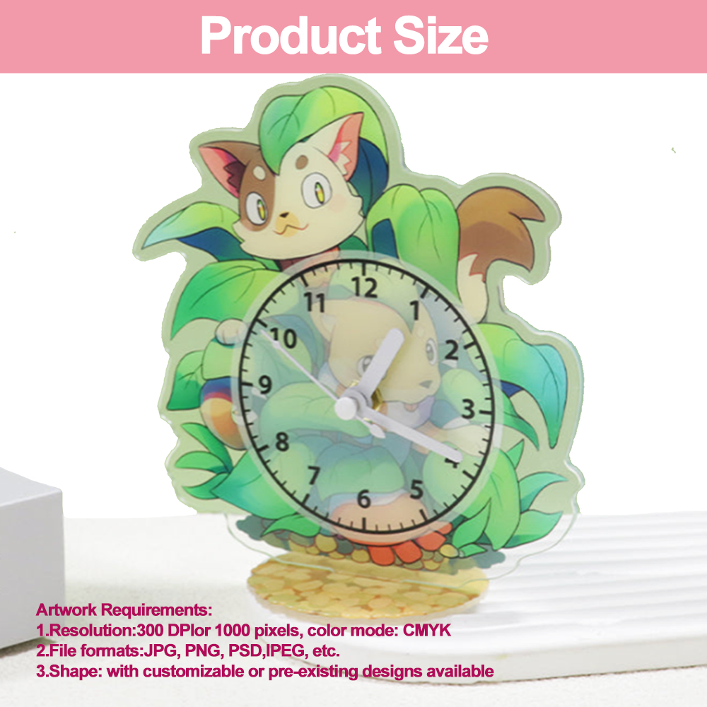 Acrylic clock standees