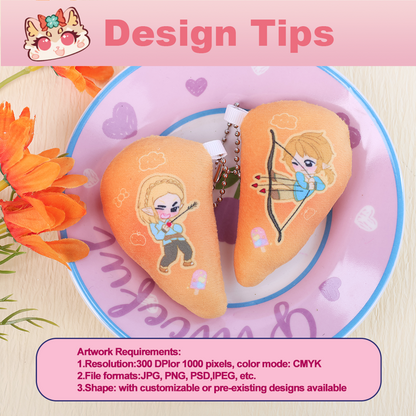 Custom Mini magnetic pillow keychain