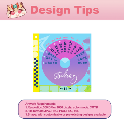 Custom Acrylic CD Rotating Calendar