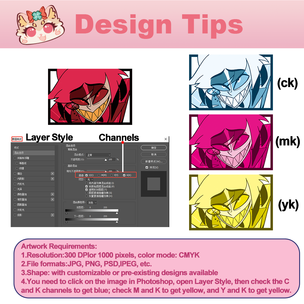 Custom Tri-color transparent cards