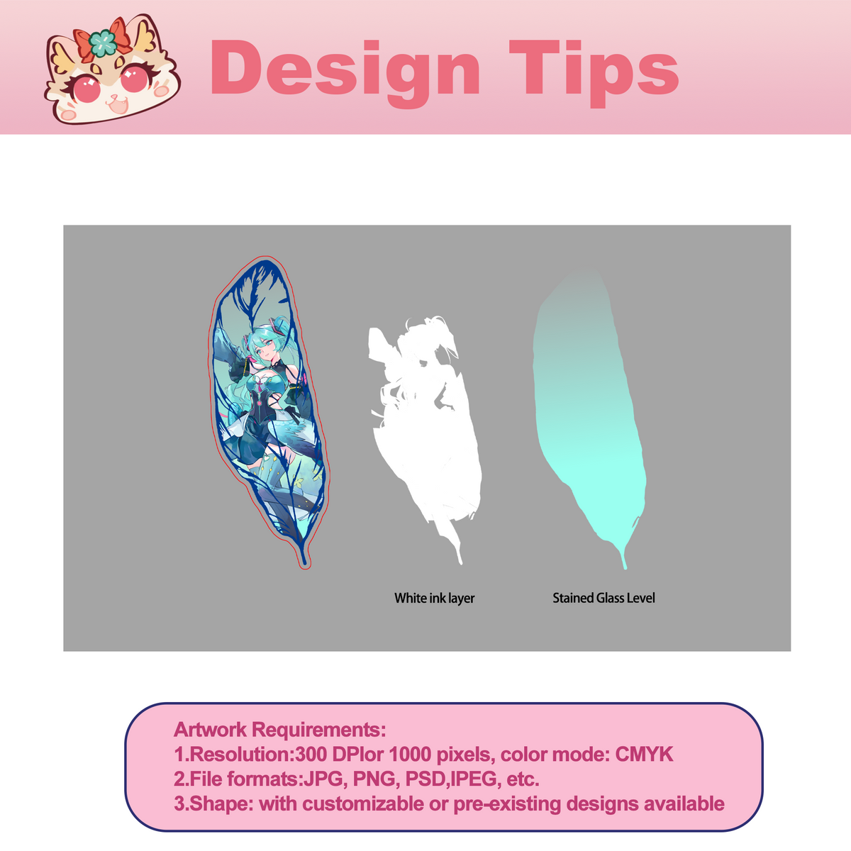 Custom PVC feather bookmark