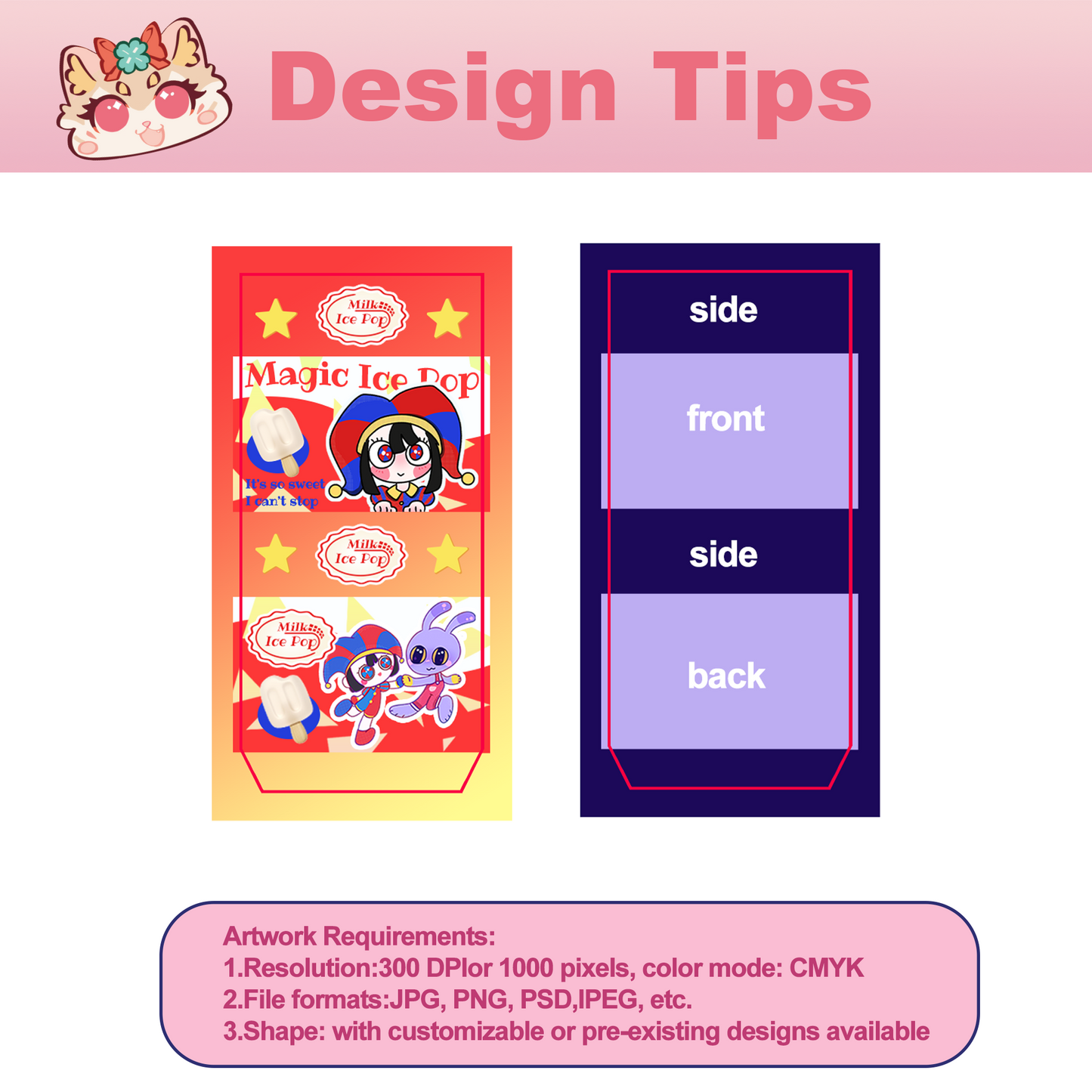 Custom Popsicle Pull-Out keychain