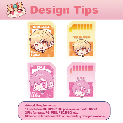 Custom Acrylic SD Card Keychain