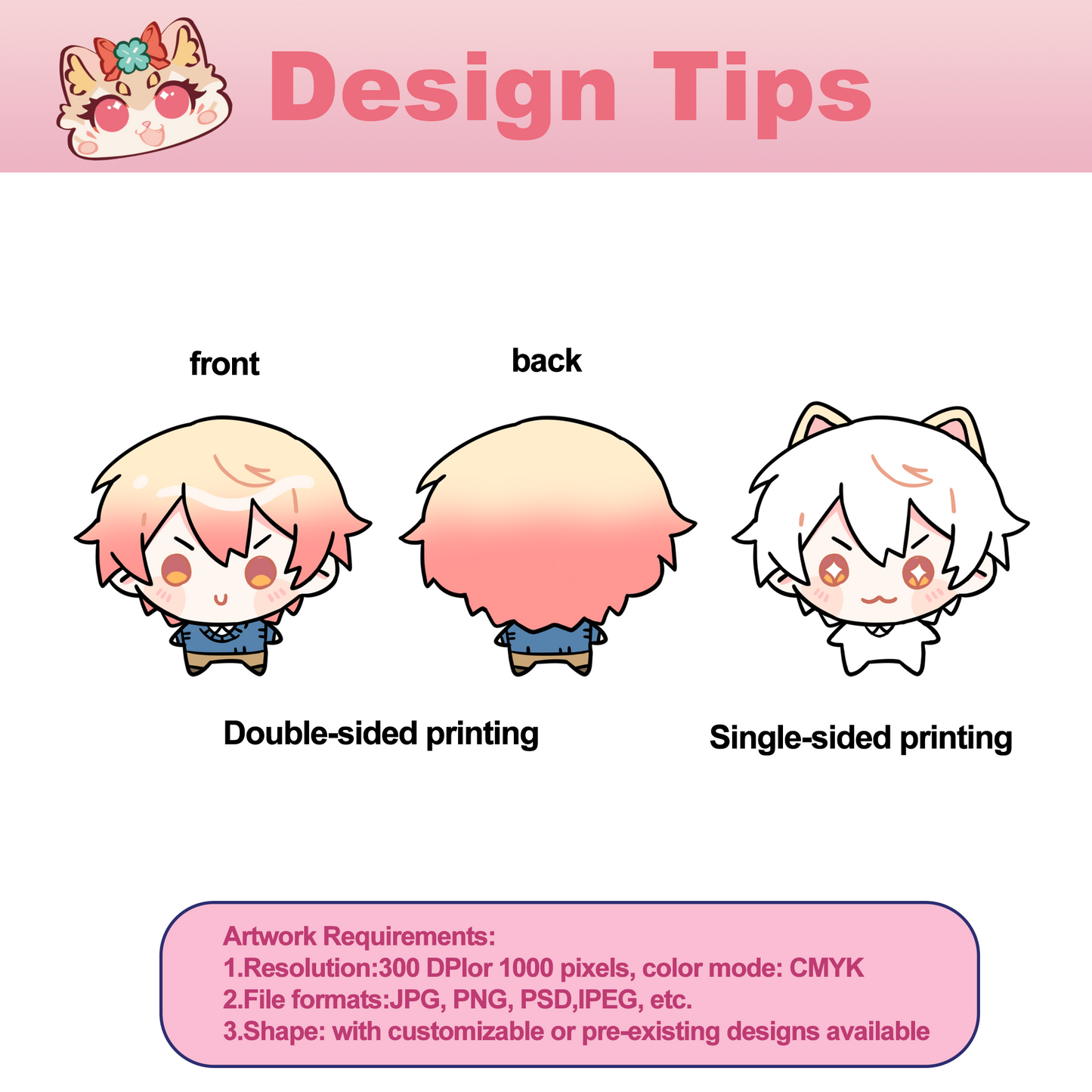 Custom Face-changing acrylic keychain