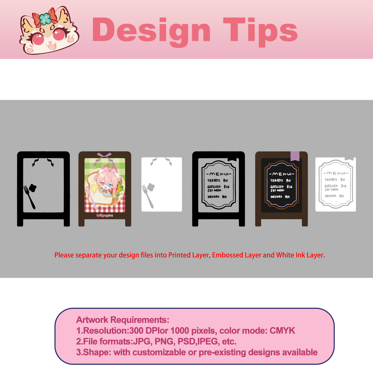 Custom Wooden Cartoon Memo Clip