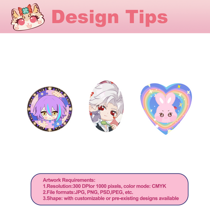 Custom Epoxy Double-Sided Mirror Keychain