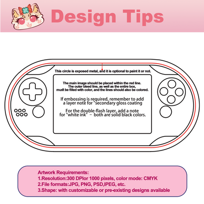 Custom Game console-shaped badge