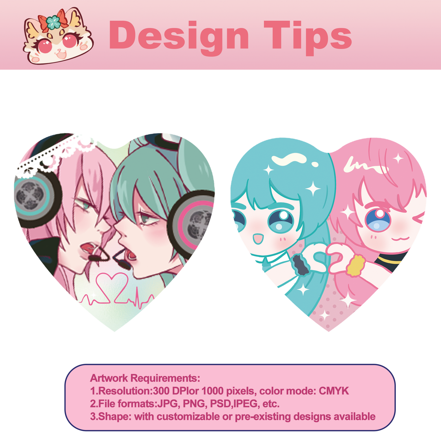 Custom Metal Heart Double-sided Mirror Keychain