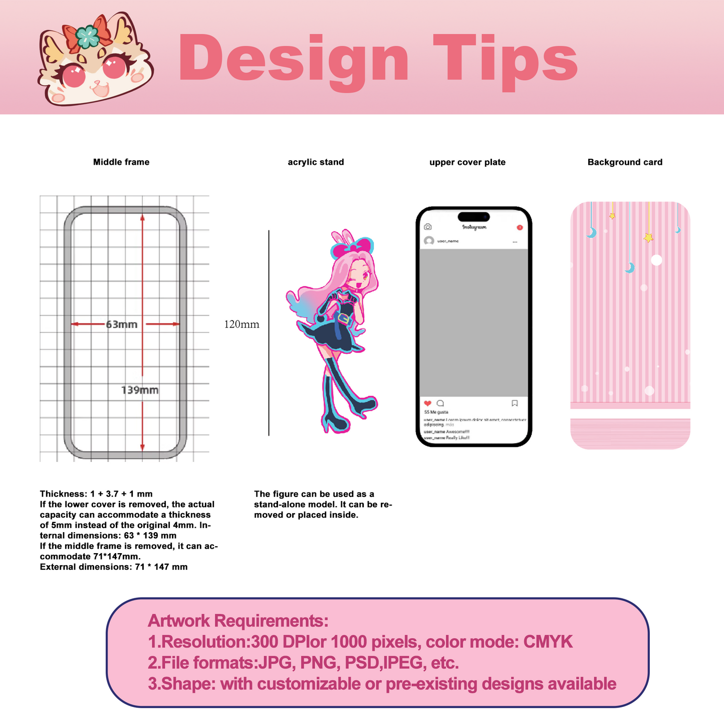 Custom Acrylic Portable Phone Charm