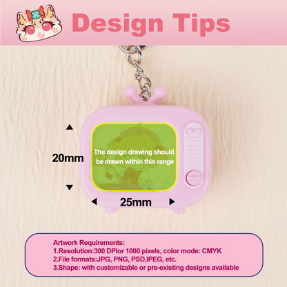 Custom TV charms Keychain