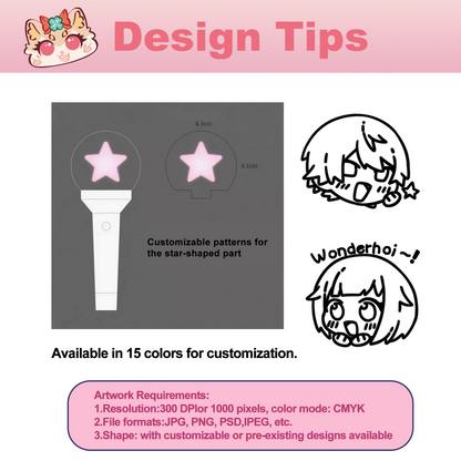 Custom mini light stick charm